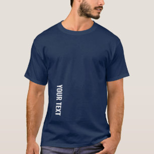 T-shirt Ajouter un texte ici Moderne Modèle Mens Marine Bl