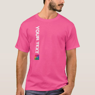 T-shirt Ajouter Une Photo Ou Un Logo Wow Modèle Rose