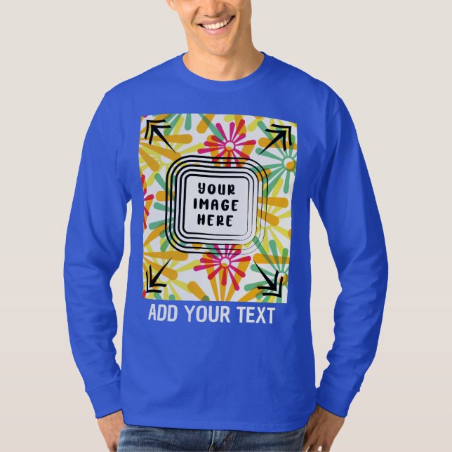 T-shirt Ajouter une photo personnalisée et du texte person (Devant)