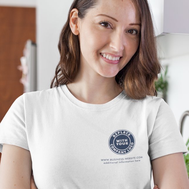 T-shirt Ajouter votre entreprise Logo Site Web Événements  (Add Your Business Logo Website Company Events T-Shirt)