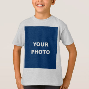 T-shirt Ajouter Votre Image Photo Image Logo Couleur Cendr