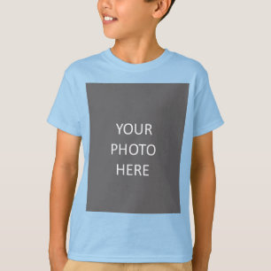 T-shirt Ajouter votre image photo logo bleu clair