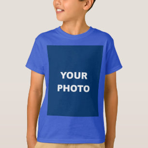 T-shirt Ajouter Votre Image Photo Logo Deep Royal