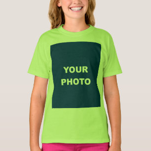 T-shirt Ajouter Votre Image Photo Logo Lime Green
