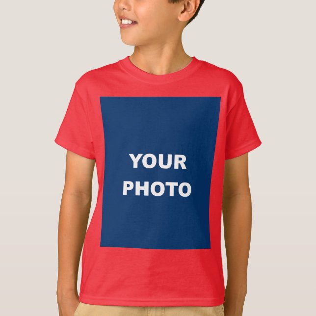 T-shirt Ajouter Votre Image Photo Logo Photo Deep Red (Devant)