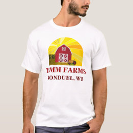 T-shirt Ajouter votre nom à la grange rouge avec Big Sun T