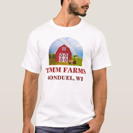 T-shirt Ajouter votre nom à la grange rouge avec Blue Sky