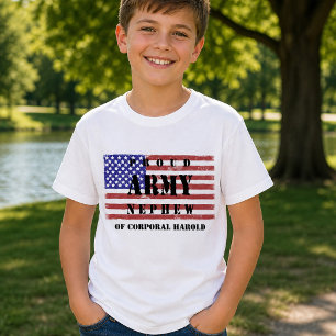 T-shirt Ajouter Votre Oncle/Tantes Nom Fier Armée Chemise 