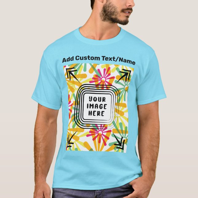 T-shirt Ajouter Votre Propre Image Image Image Texte Ici P (Devant)