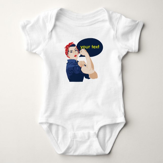 T-shirt Ajouter votre propre texte à rosie riveter (Devant)