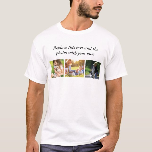 T-shirt Ajouter votre propre texte et photos (Devant)