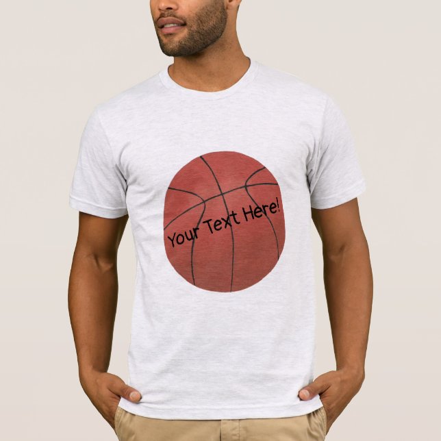 T-shirt Ajouter Votre Texte Ici Chemises De Basketball (Devant)