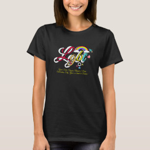 T-shirt Ajouter votre texte, LGBT Arc-en-ciel et nuages su