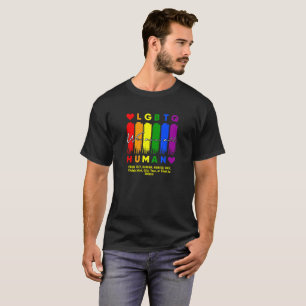 T-shirt Ajouter Votre Texte, Nous Sommes Tous Humains LGBT
