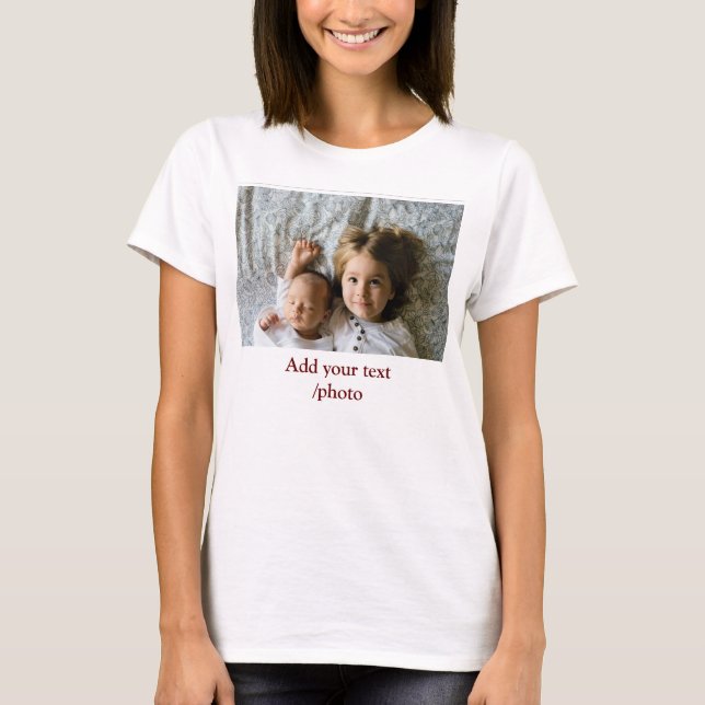T-SHIRT AJOUTER VOTRE TEXTE PHOTO NOËL (Devant)
