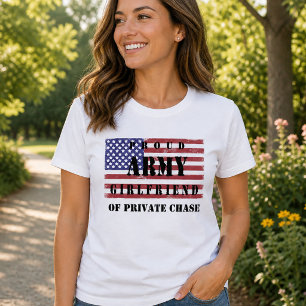 T-shirt Ajoutez le nom de votre copain Fier Armée Girlfrie