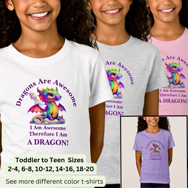 T-Shirt Ajoutez Un Nom Texte, Les Dragons Sont Magnifiques (Créateur téléchargé)