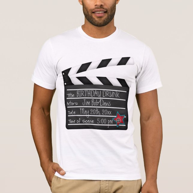 T-shirt Ajoutez votre bardeau de cinéaste de mots (Devant)