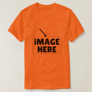 T-shirt Ajoutez Votre Image ou Conception Orange Personnal