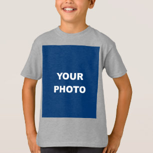 T-shirt Ajoutez votre image photo image logo Light Steel