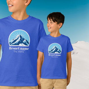 T-shirt Ajoutez votre nom de station de ski ou de montagne