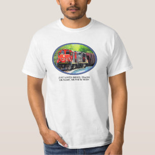 T-shirt Ajoutez Votre Nom Texte Image, Train Diesel Photo 