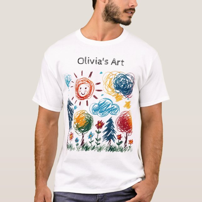 T-shirt Ajoutez votre oeuvre d'enfant à cela (Devant)