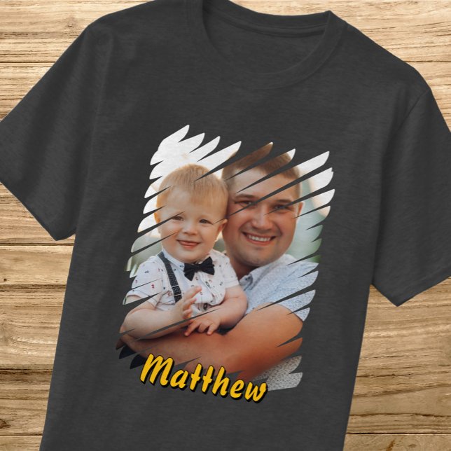 T-shirt Ajoutez Votre Portrait & Nom. Cadeau personnalisé (Créateur téléchargé)