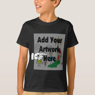 T-shirt Ajoutez votre propre oeuvre d'art ou l'oeuvre d'en