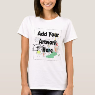 T-shirt Ajoutez votre propre oeuvre d'art ou l'oeuvre d'en