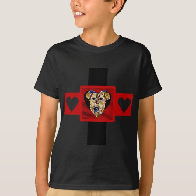 T-shirt "Ajoutez Votre Propre Texte - Airedale (Devant)