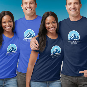 T-shirt Ajoutez votre propre texte station de ski montagne