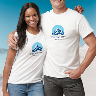 T-shirt Ajoutez votre propre texte station de ski montagne