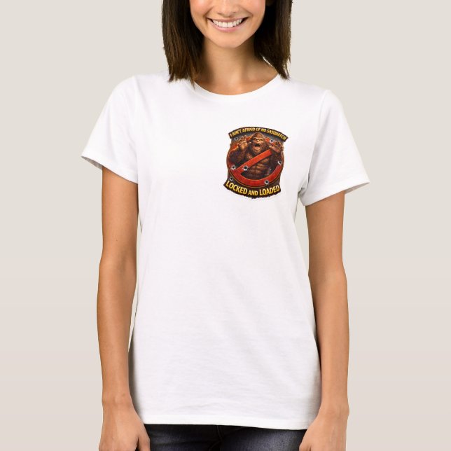 T-shirt ajusté pour femme Sasquatch chargé crest (Devant)