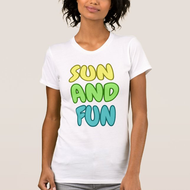 T-Shirt ajusté Sun And Fun (Devant)