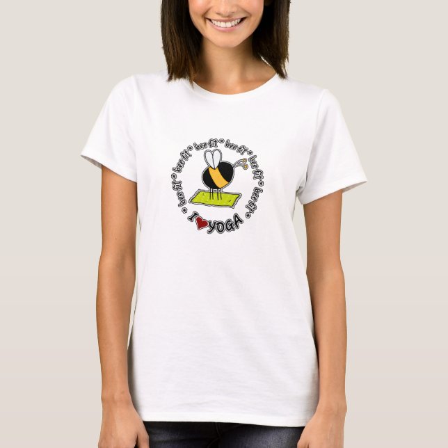 T-shirt ajustement d'abeilles - chemise de yoga (Devant)