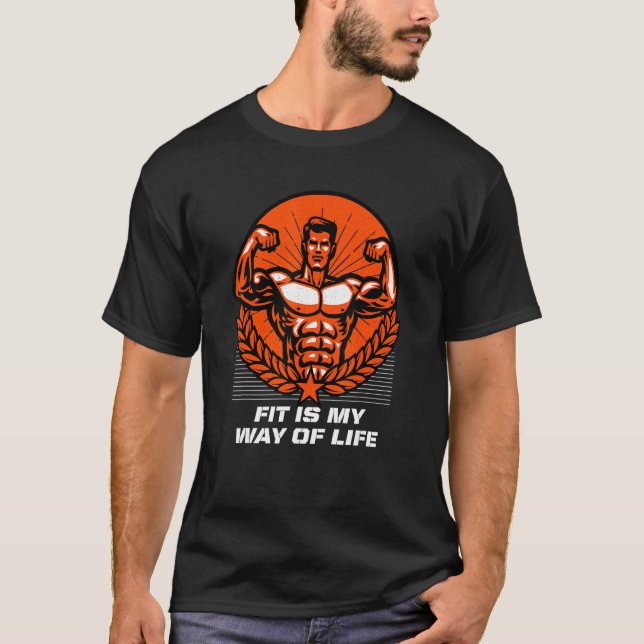 T-shirt Ajuster Est Mon Mode De Vie Exercice Citation Moti (Devant)