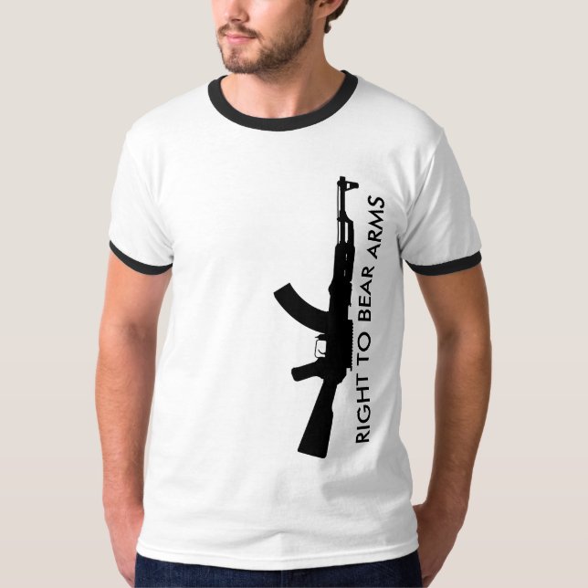 T-shirt ak47 : droit de porter des armes (Devant)
