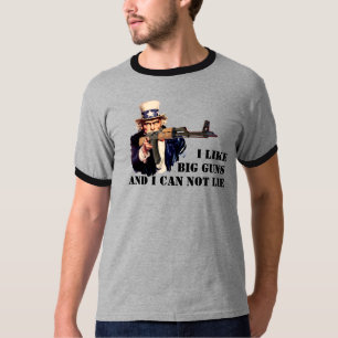 T-shirt AK-47 - j'aime de grandes ARMES À FEU et je ne