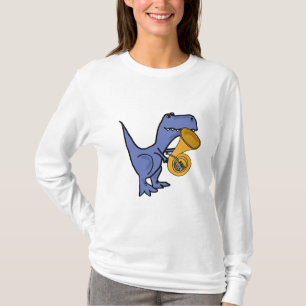 T-shirt AK- dinosaure de T-Rex jouant la chemise de cor de