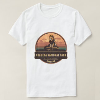 T-shirt Akagera Parc National Rwanda Badge Safari Vintage