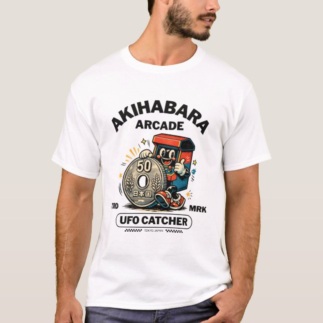 T-shirt Akihabara borne de jeu attrape-UFO (Devant)