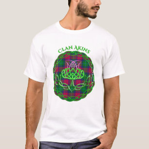 T-shirt Akins Scottish Tartan Thistle celtique