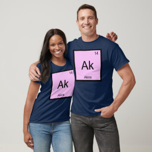 T-shirt Akira Nom Chimie Élément Tableau Périodique