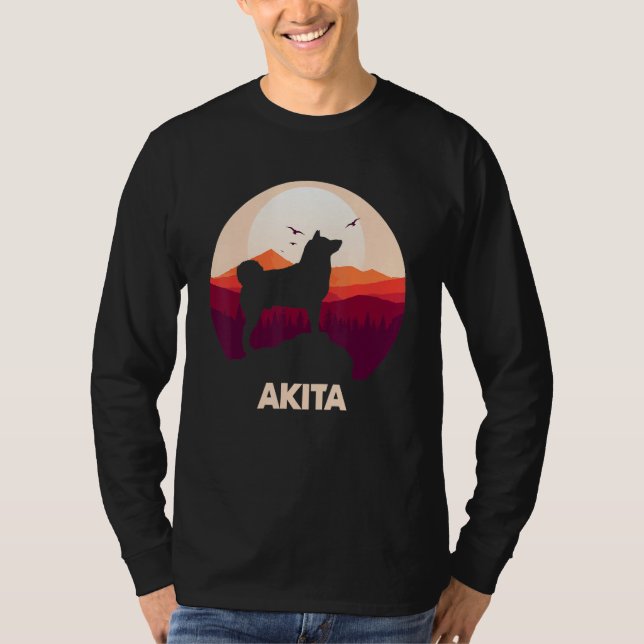T-shirt Akita and Moon Halloween 1 (Devant)