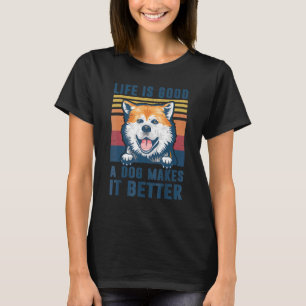 T-shirt Akita Chien Akita Chien Papa Maman Hommes Femmes
