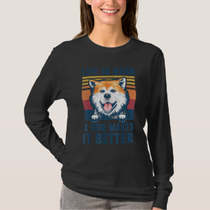 T-shirt Akita Chien Akita Chien Papa Maman Hommes Femmes