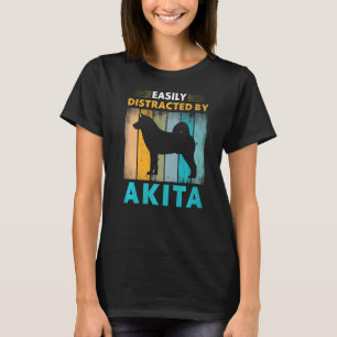T-shirt Akita facilement distrait par les chiens