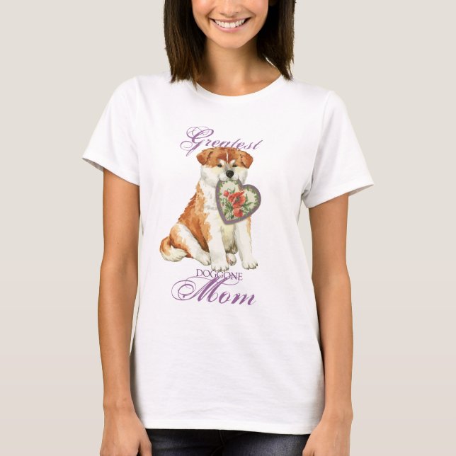T-shirt Akita Heart Maman (Devant)
