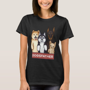 T-shirt Akita Husky Doberman Et Chihuahua Se Tiennent Sur 